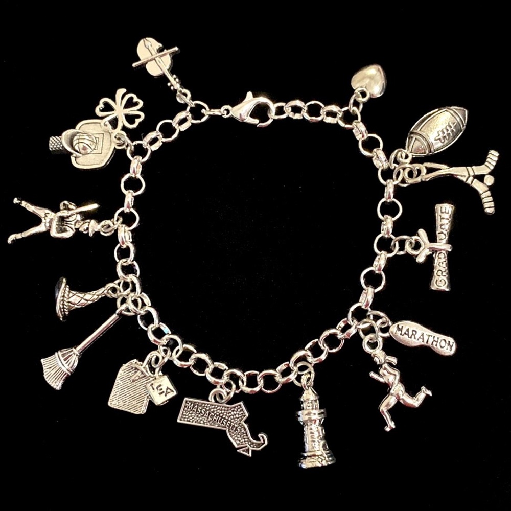Massachusetts Charm Bracelet State Themed Charms Boston